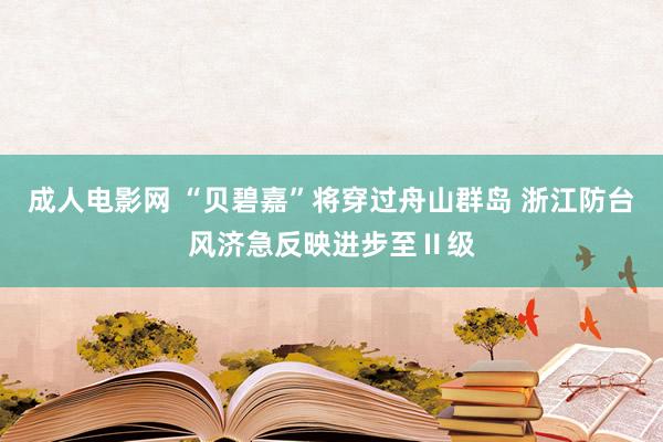 成人电影网 “贝碧嘉”将穿过舟山群岛 浙江防台风济急反映进步至Ⅱ级