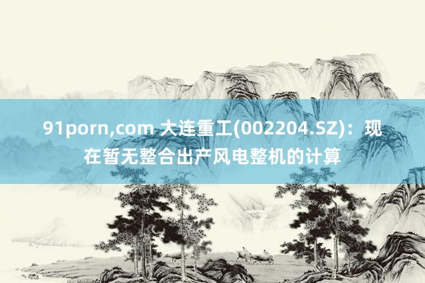 91porn，com 大连重工(002204.SZ)：现在暂无整合出产风电整机的计算