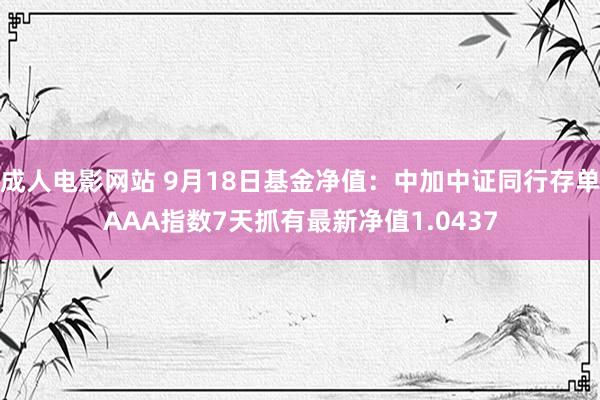 成人电影网站 9月18日基金净值：中加中证同行存单AAA指数7天抓有最新净值1.0437