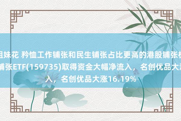 姐妹花 矜恤工作铺张和民生铺张占比更高的港股铺张板块！港股铺张ETF(159735)取得资金大幅净流入，名创优品大涨16.19%