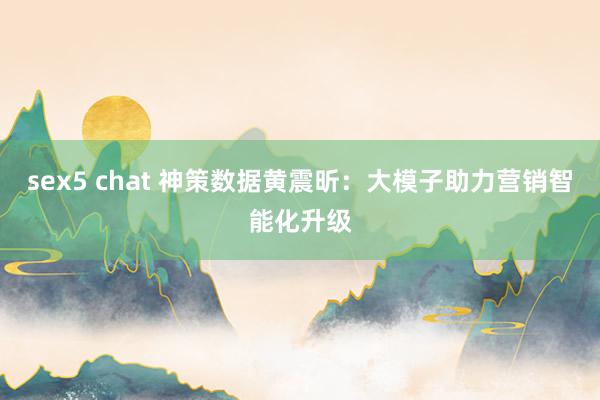 sex5 chat 神策数据黄震昕：大模子助力营销智能化升级