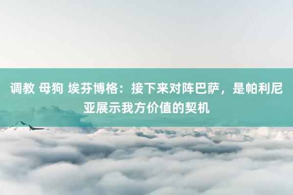 调教 母狗 埃芬博格：接下来对阵巴萨，是帕利尼亚展示我方价值的契机