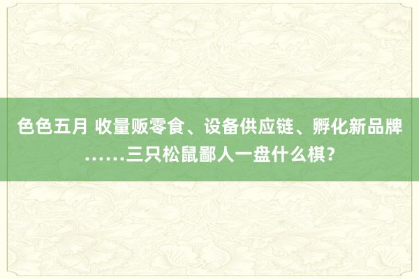 色色五月 收量贩零食、设备供应链、孵化新品牌……三只松鼠鄙人一盘什么棋？