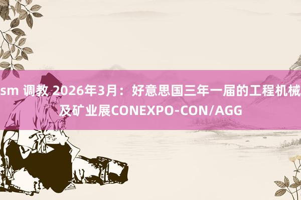 sm 调教 2026年3月：好意思国三年一届的工程机械及矿业展CONEXPO-CON/AGG