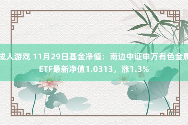 成人游戏 11月29日基金净值：南边中证申万有色金属ETF最新净值1.0313，涨1.3%