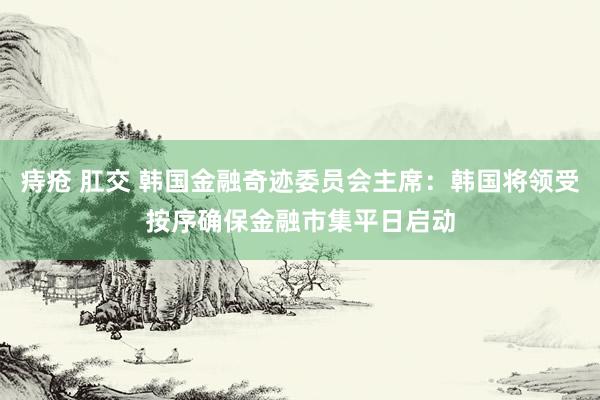 痔疮 肛交 韩国金融奇迹委员会主席：韩国将领受按序确保金融市集平日启动