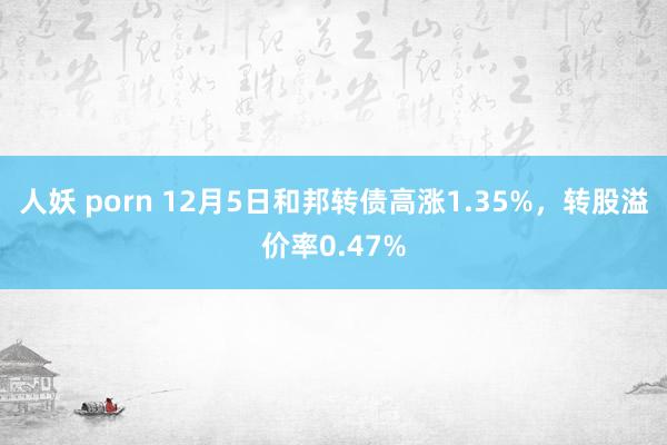 人妖 porn 12月5日和邦转债高涨1.35%，转股溢价率0.47%