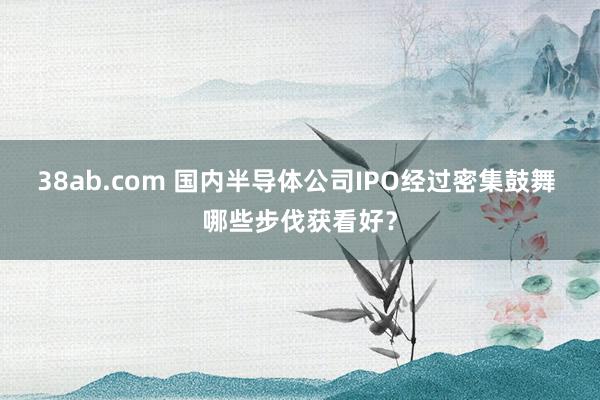 38ab.com 国内半导体公司IPO经过密集鼓舞 哪些步伐获看好？