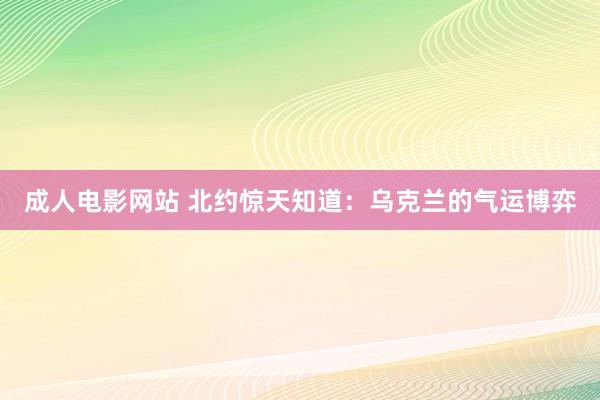 成人电影网站 北约惊天知道：乌克兰的气运博弈