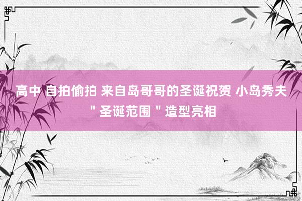 高中 自拍偷拍 来自岛哥哥的圣诞祝贺 小岛秀夫＂圣诞范围＂造型亮相