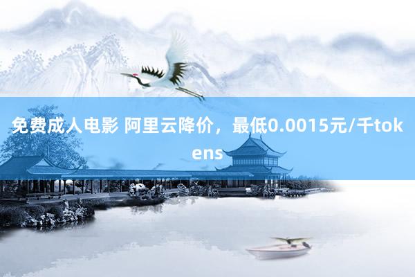 免费成人电影 阿里云降价，最低0.0015元/千tokens