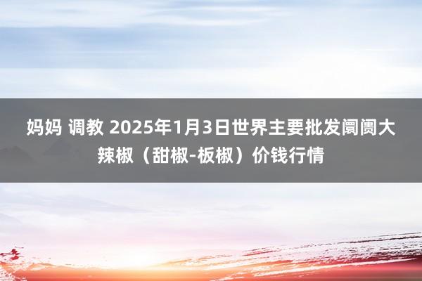 妈妈 调教 2025年1月3日世界主要批发阛阓大辣椒（甜椒-板椒）价钱行情