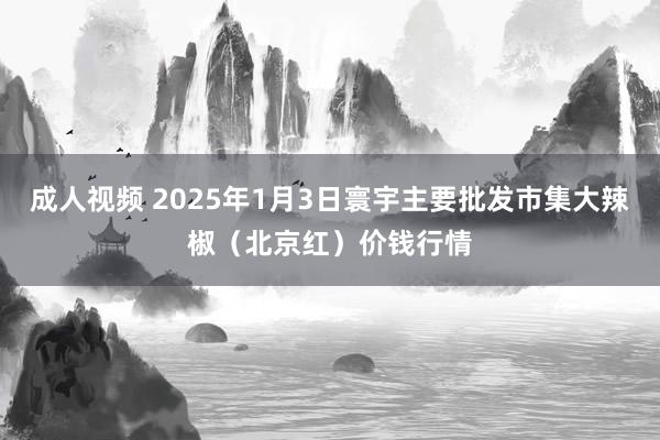 成人视频 2025年1月3日寰宇主要批发市集大辣椒（北京红）价钱行情