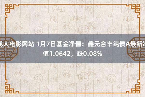 成人电影网站 1月7日基金净值：鑫元合丰纯债A最新净值1.0642，跌0.08%