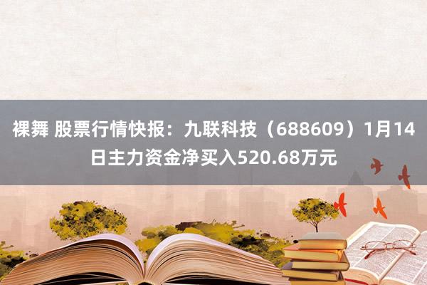 裸舞 股票行情快报：九联科技（688609）1月14日主力资金净买入520.68万元